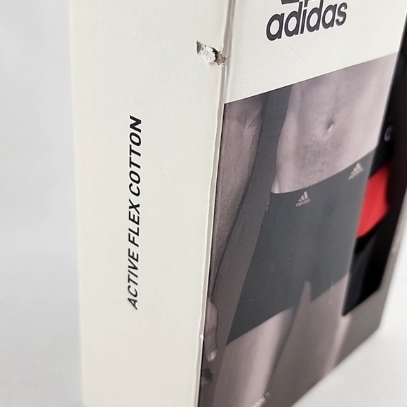 NWT Adidas Men's 3 Pack Trunk Active Flex Cotton Red Black Size Small - Picture 7 of 8